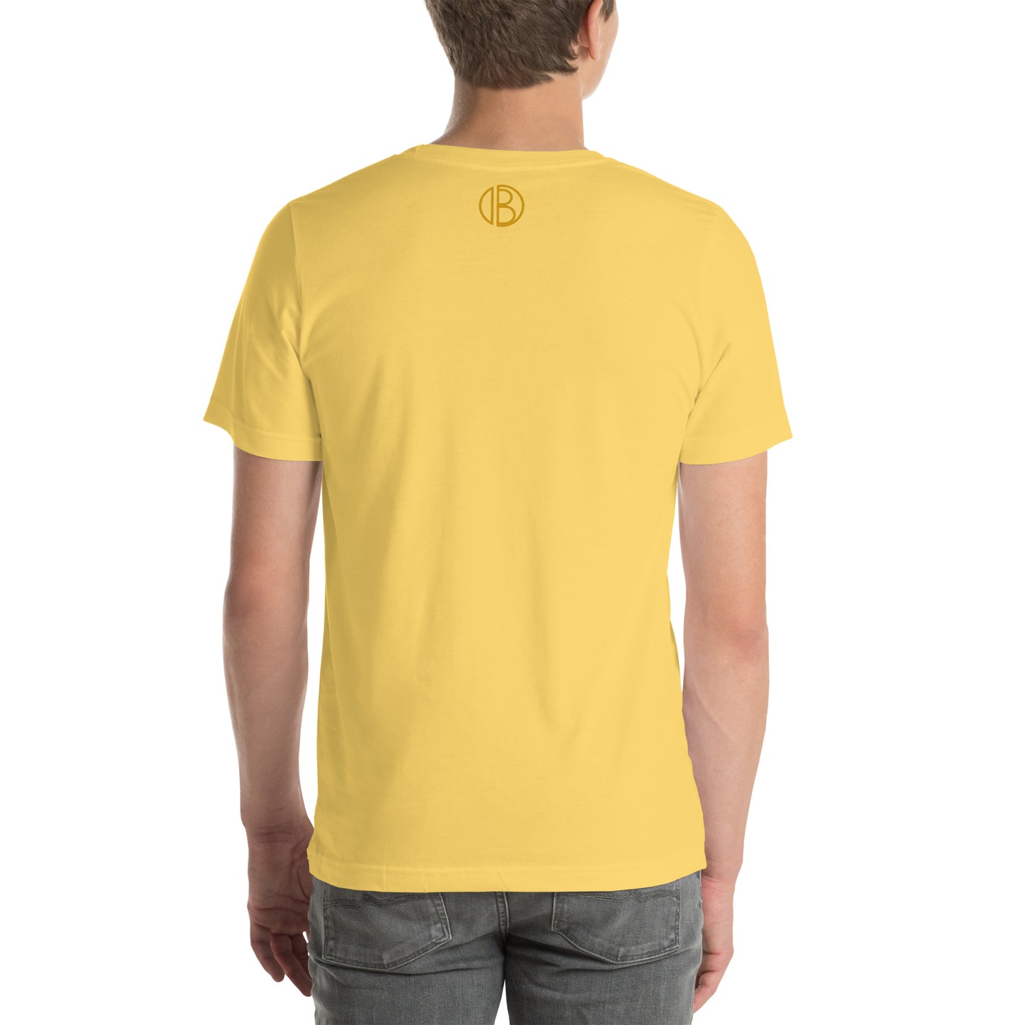 Signature golden logo of Ilaria Berenice printed on the back of the limited edition t-shirt.