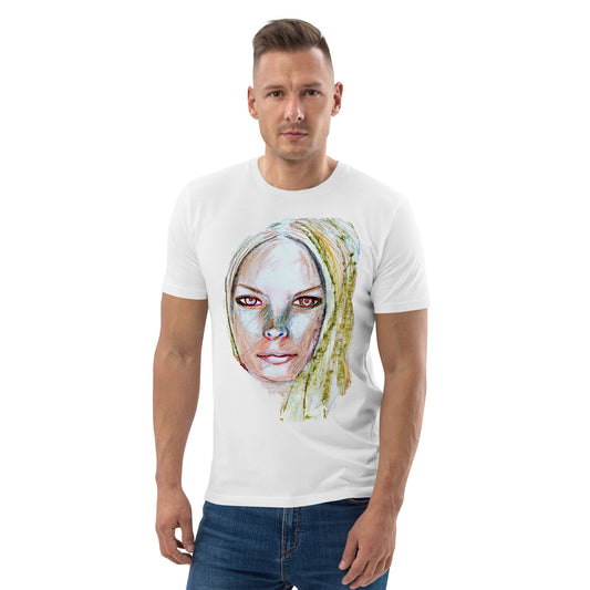 Golden Gaze – Limited Edition Organic Cotton T-Shirt by Ilaria Berenice