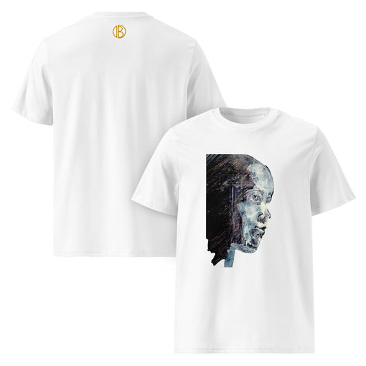 Echoes in Blue – Limited Edition Organic Cotton T-Shirt by Ilaria Berenice