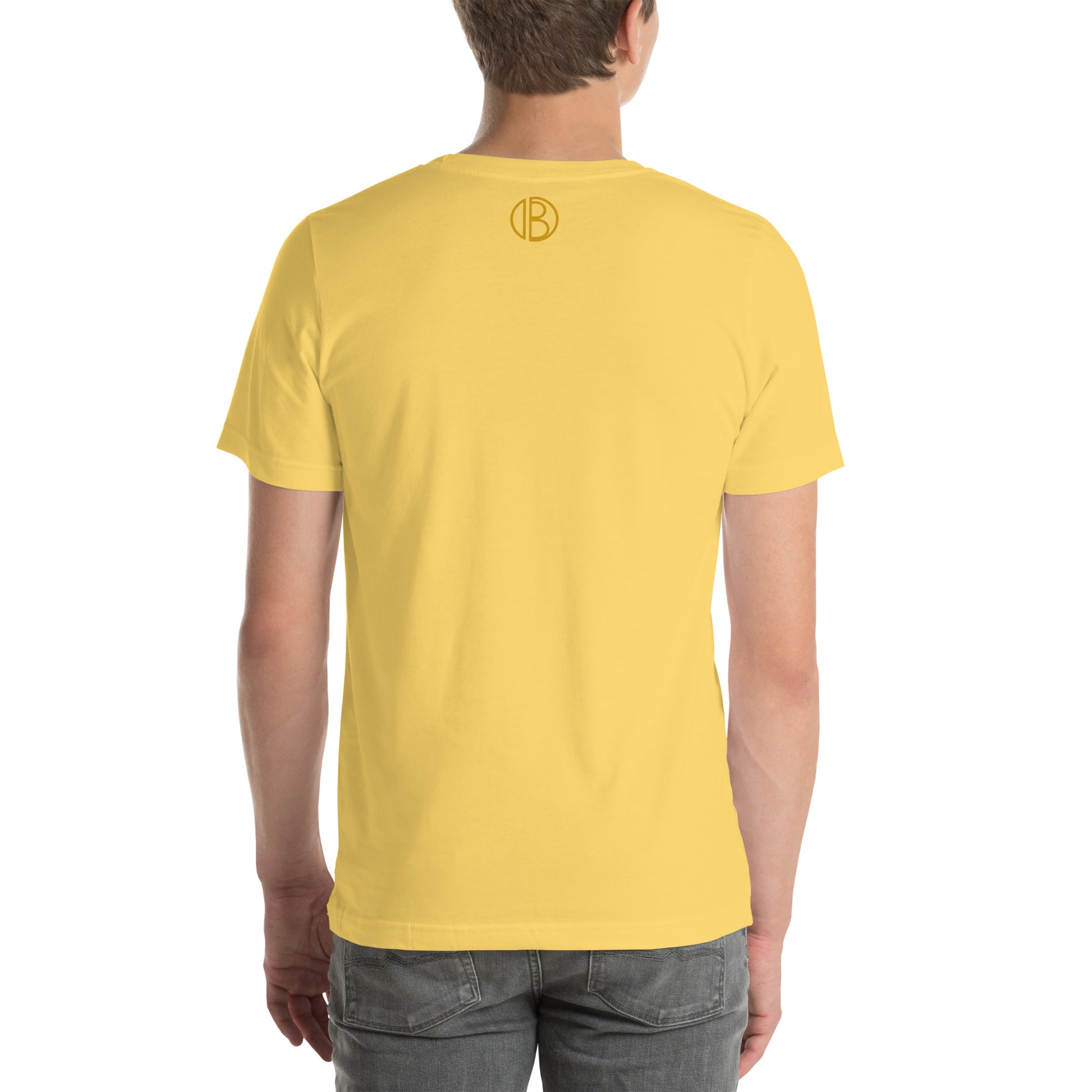 Signature golden logo of Ilaria Berenice printed on the back of the limited edition t-shirt.
